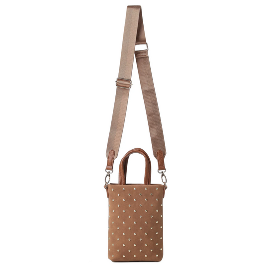 MILA PHONE TOTE SADDLE STUDDED