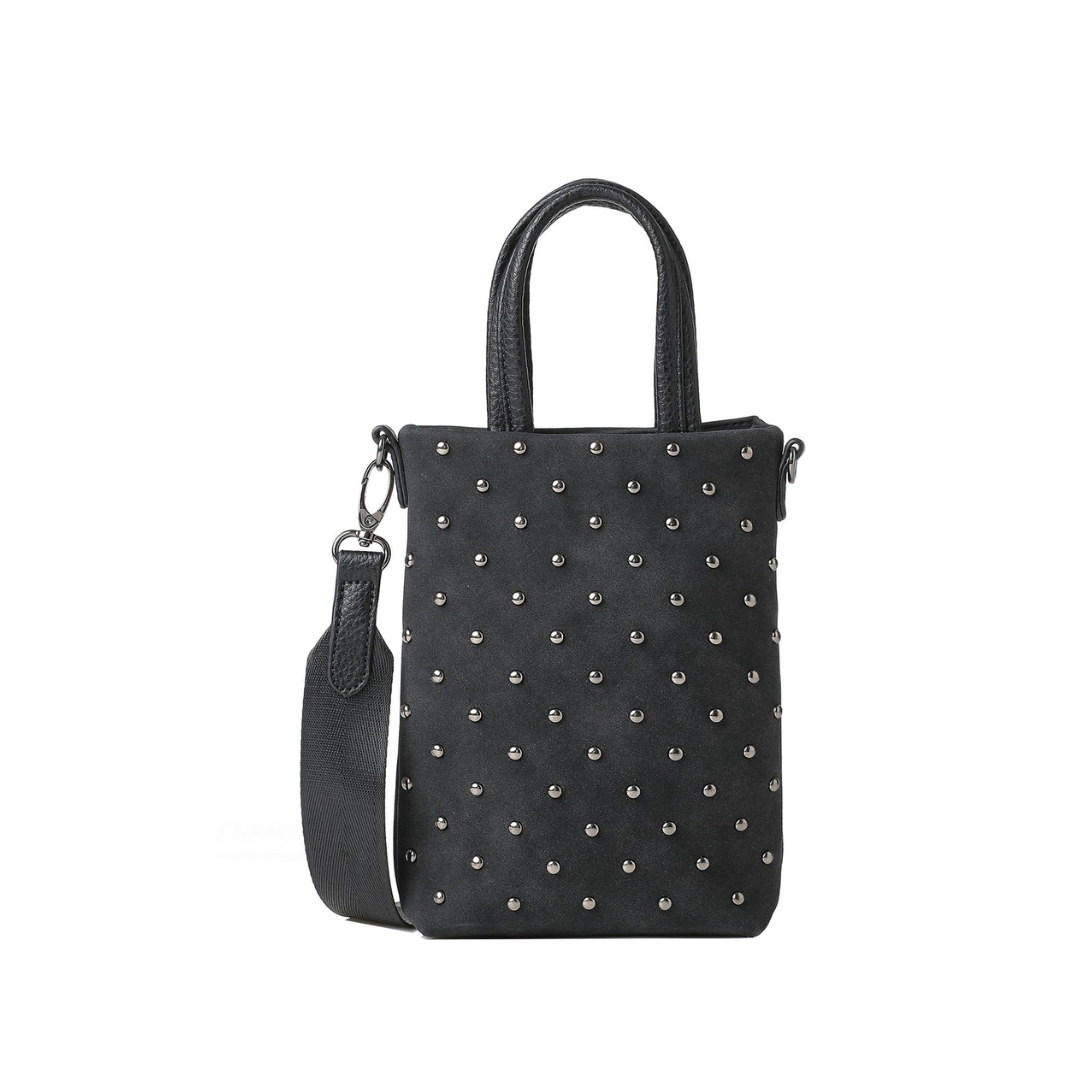 MILA PHONE TOTE BLACK STUDDED