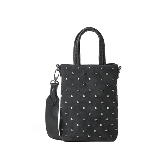MILA PHONE TOTE BLACK STUDDED