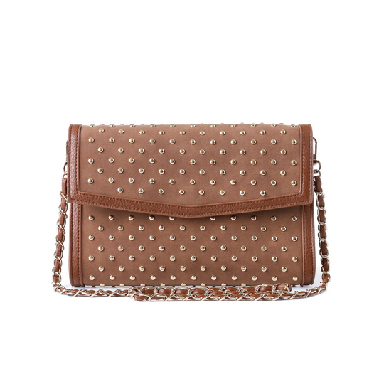 BETH ENVELOPE CLUTCH SADDLE STUD