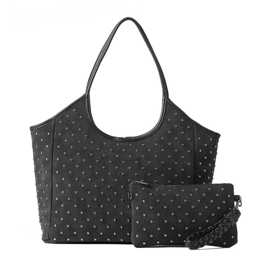 ISLA STUDDED TOTE BLACK