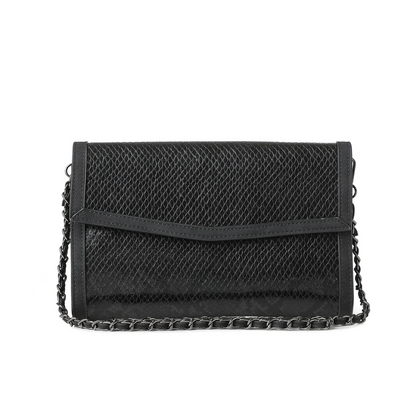 BETH CLUTCH BLACK PYTHON