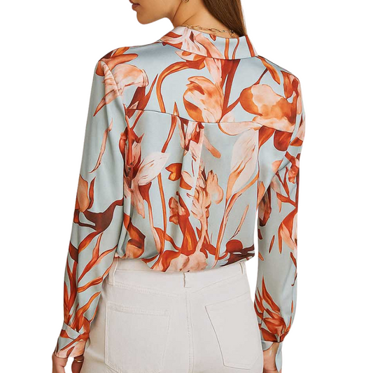 PRINTED BUTTONDOWN FLORAL