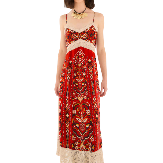 AINIKA PINEAPPLE MIDI DRESS SAND
