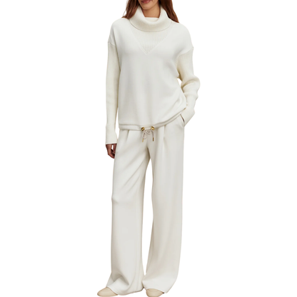 HANNAH COWL NECK TOP EGRET