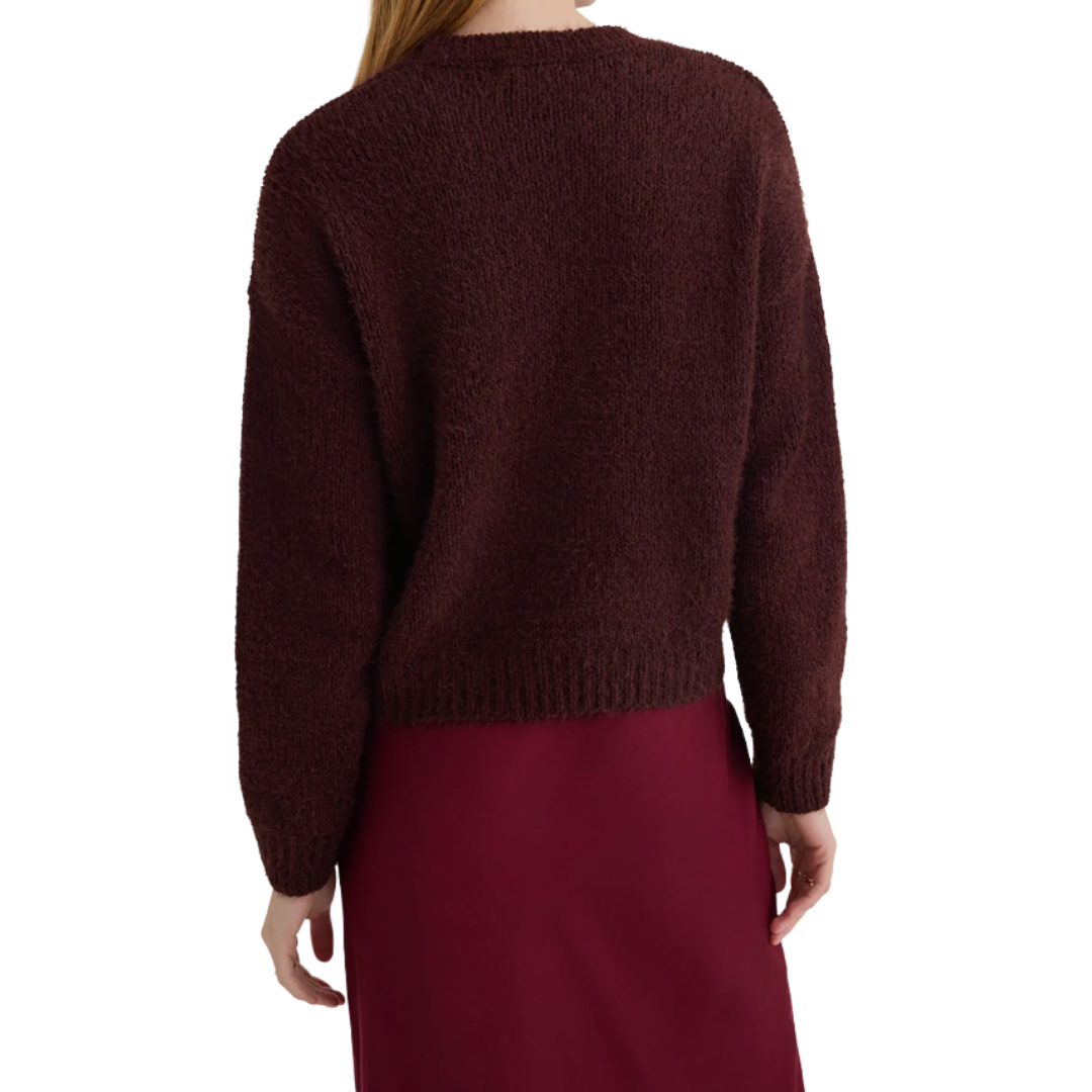 DROP SHOULDER SWEATER PINOT