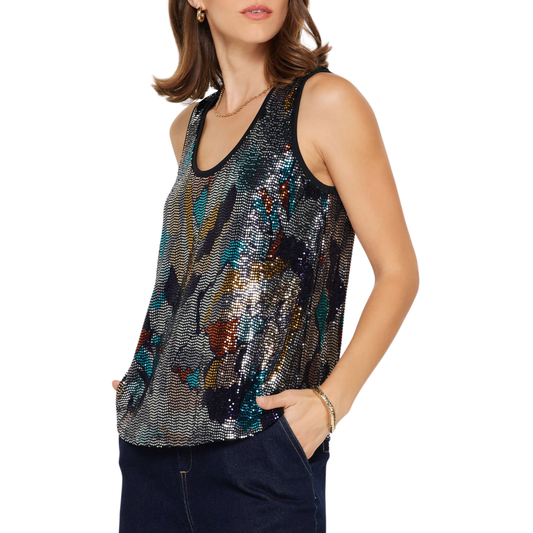 SPARKLE TANK TOP BLACK
