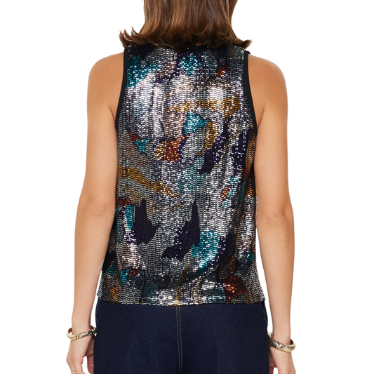 SPARKLE TANK TOP BLACK