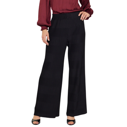 PLEATED STRAIGHT PANT BLACK
