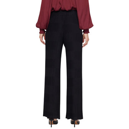 PLEATED STRAIGHT PANT BLACK
