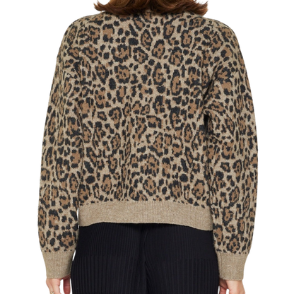MOCK NECK SWEATER LEOPARD