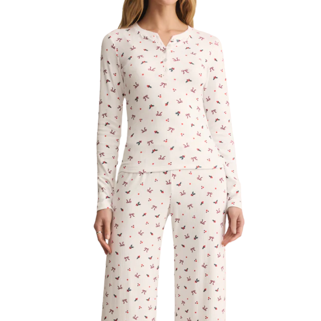 LONG SLEEVE HOLLY TOP WHITE