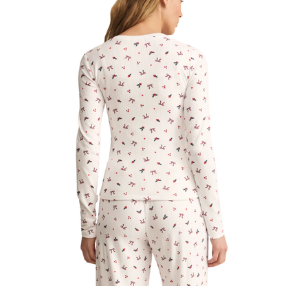 LONG SLEEVE HOLLY TOP WHITE