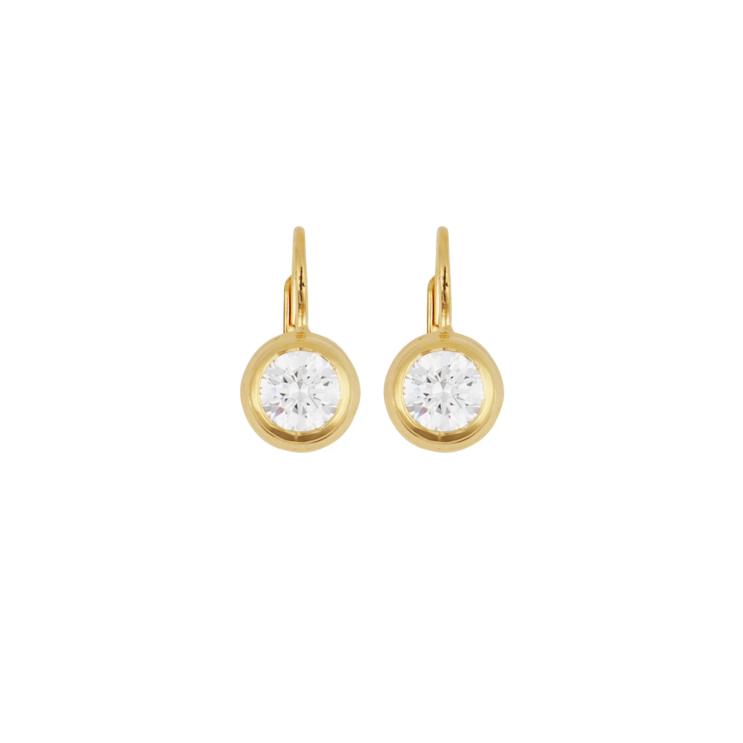 BEZEL DROP EARRING