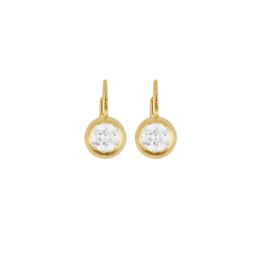 BEZEL DROP EARRING