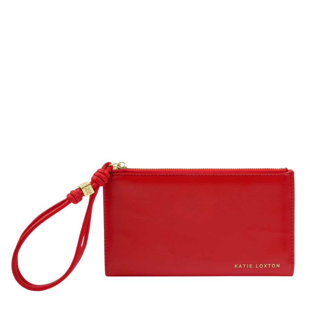 ARDEN LARGE WRISTLET PURSE RED