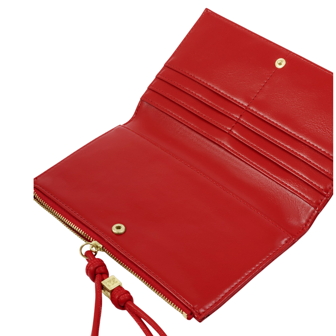 ARDEN LARGE WRISTLET PURSE RED