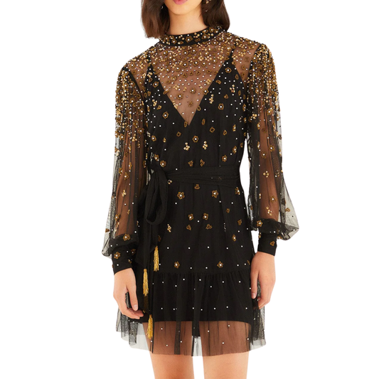 TULLE BLACK MINI DRESS