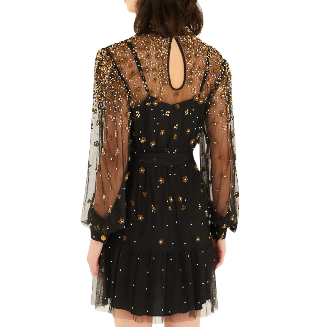 TULLE BLACK MINI DRESS