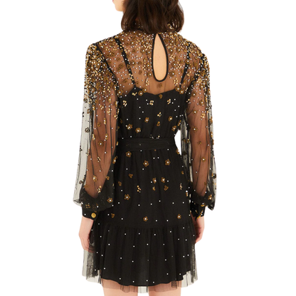 TULLE BLACK MINI DRESS