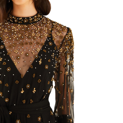 TULLE BLACK MINI DRESS