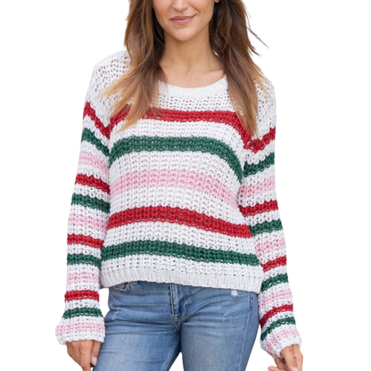 NORTH POLE STRIPED SWEATER