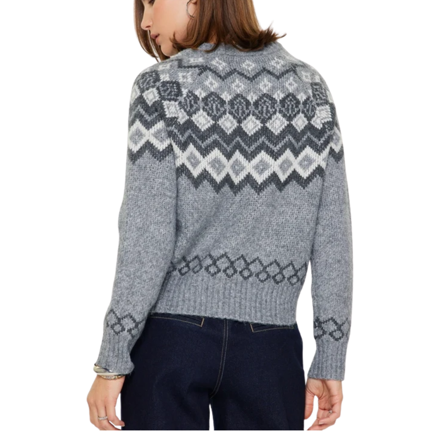 FAIR ISLE SWEATER GREY