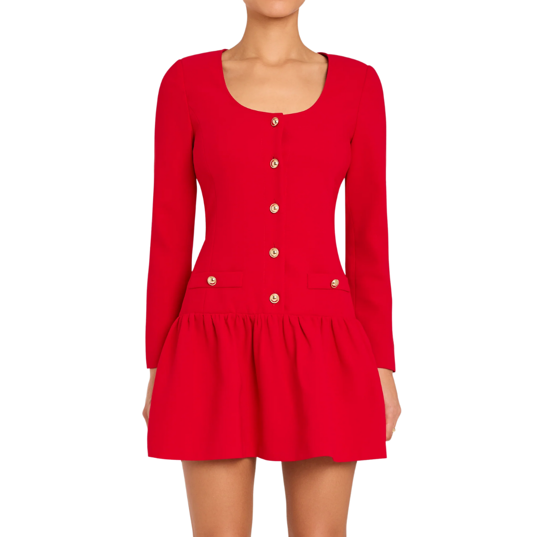 FALLON DRESS SCARLET