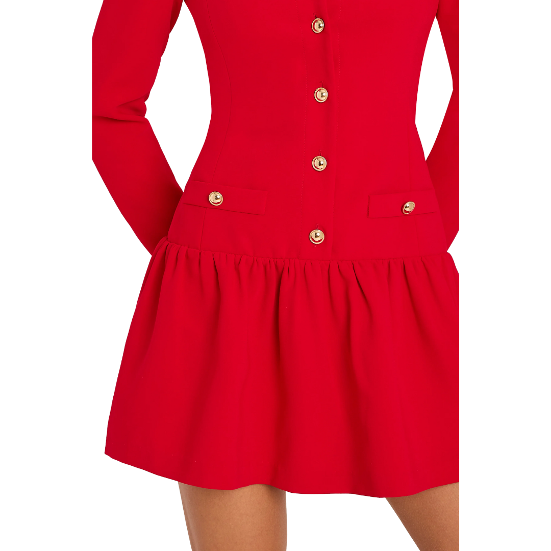 FALLON DRESS SCARLET