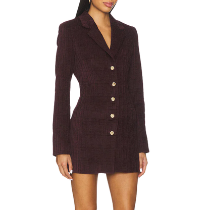 PERALTA BLAZER ROMPER AUBERGINE
