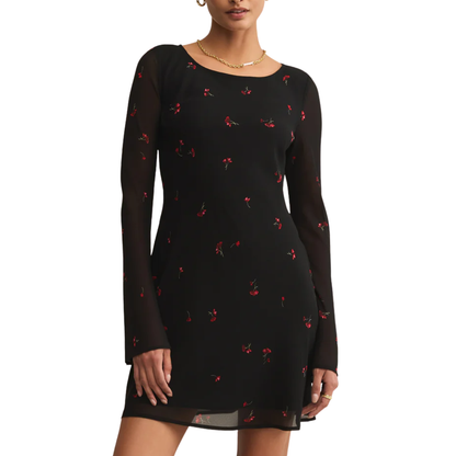CAMPBELL RIO FLORAL MINI DRESS BLACK