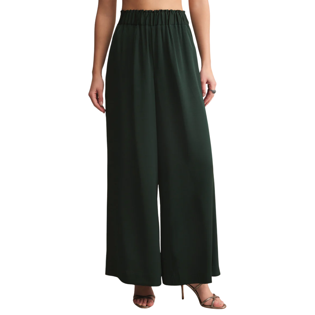 ISOLDE SATIN PANT GREEN GARLAND
