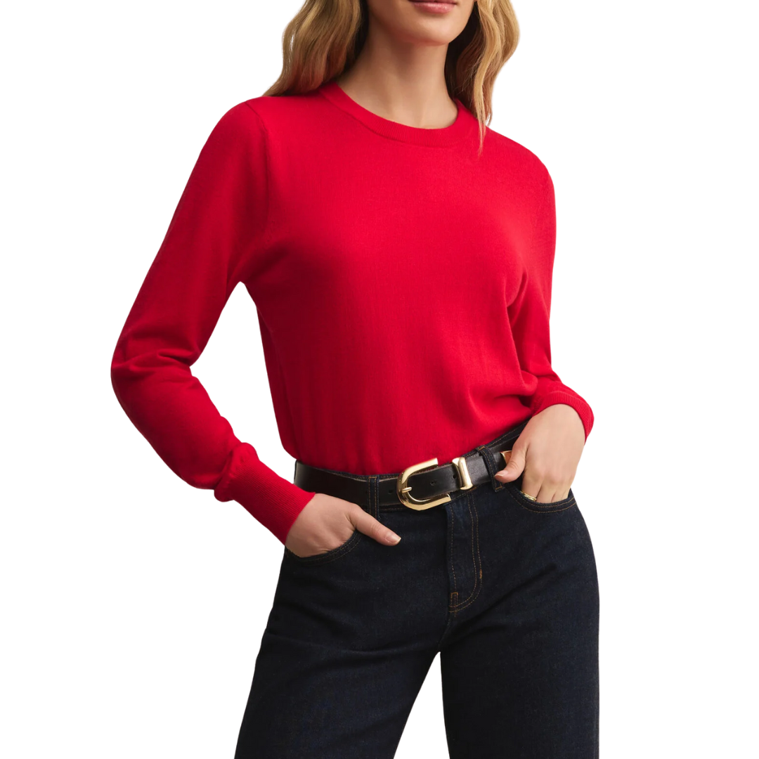 PERFECT LAYER SWEATER FESTIVE RED