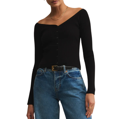 JOVY SWEATER TOP BLACK