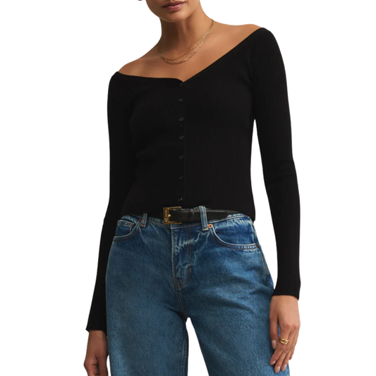 JOVY SWEATER TOP BLACK