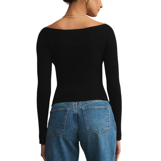 JOVY SWEATER TOP BLACK