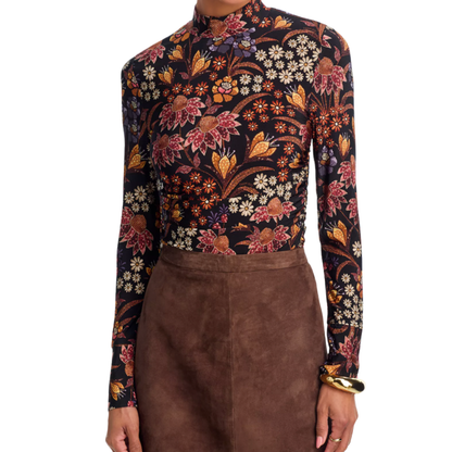 LILY BLACK JERSEY BLOUSE