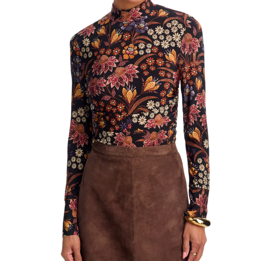 LILY BLACK JERSEY BLOUSE