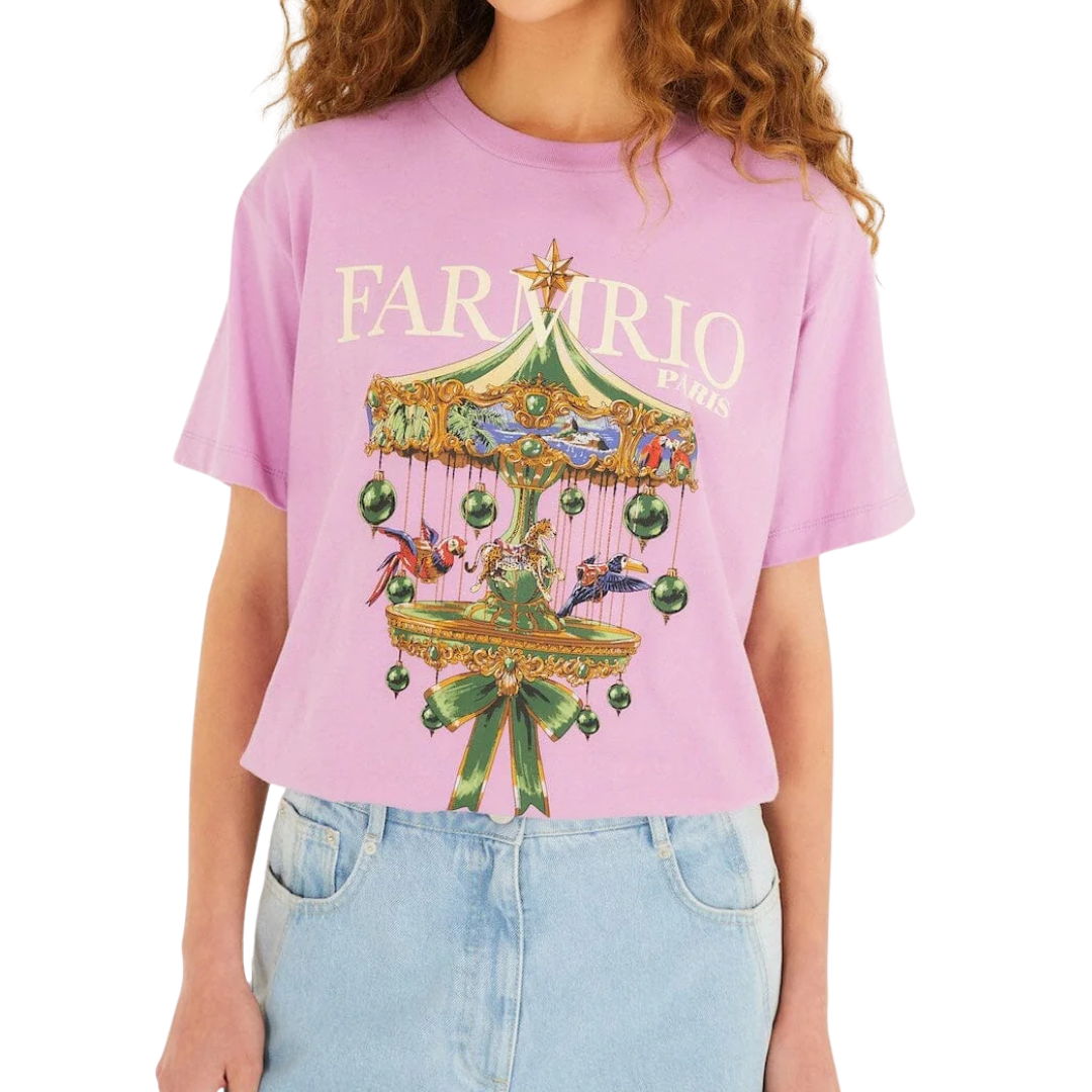 PARIS CAROUSEL T SHIRT LILAC