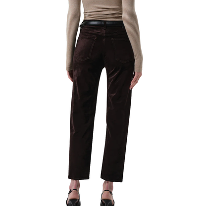 DELFINA VELVET STRAIGHT LEG ESPRESSO