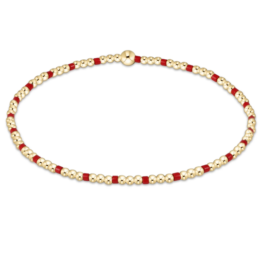 GAMEDAY HOPE SINCERITY 2MM BRIGHT RED BRACELET