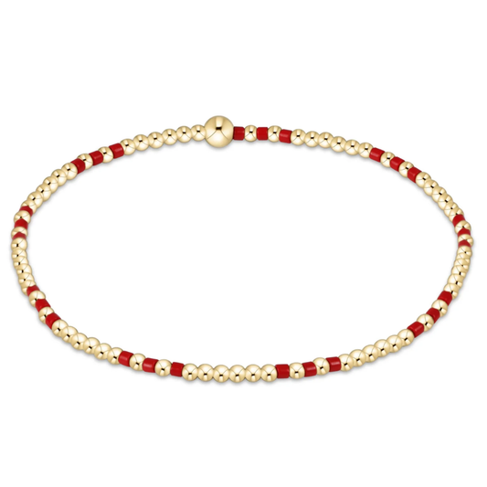GAMEDAY HOPE JOY 2MM BRIGHT RED BRACELET