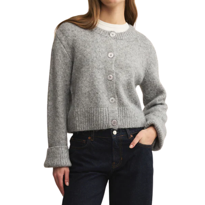 BREEN CARDIGAN CHARCOAL HEATHER
