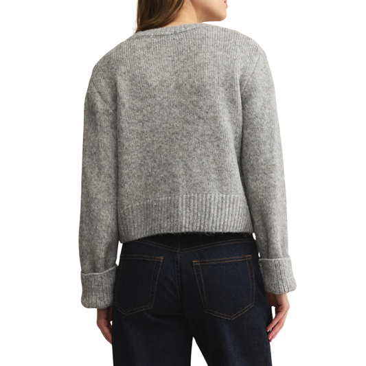BREEN CARDIGAN CHARCOAL HEATHER
