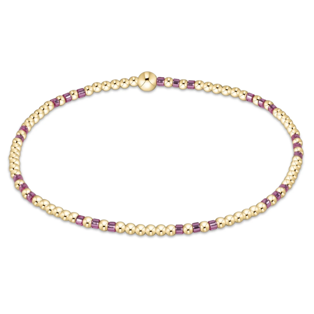 HOPE JOY 2MM BRACELET PINK METALLIC