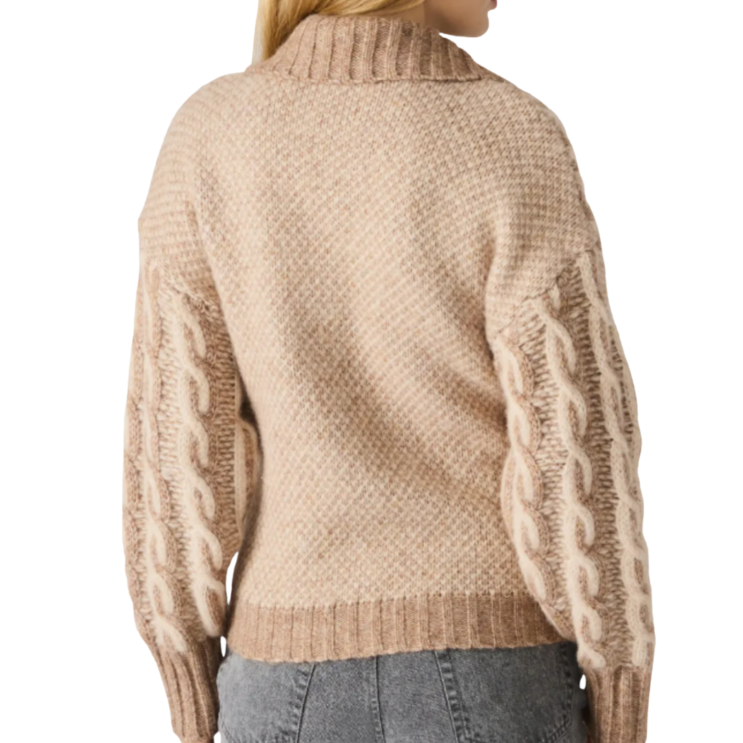 MICHAELA CABLE CARDIGAN MOCHA