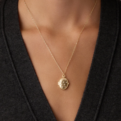 CELESTE LOCKET NECKLACE GOLD