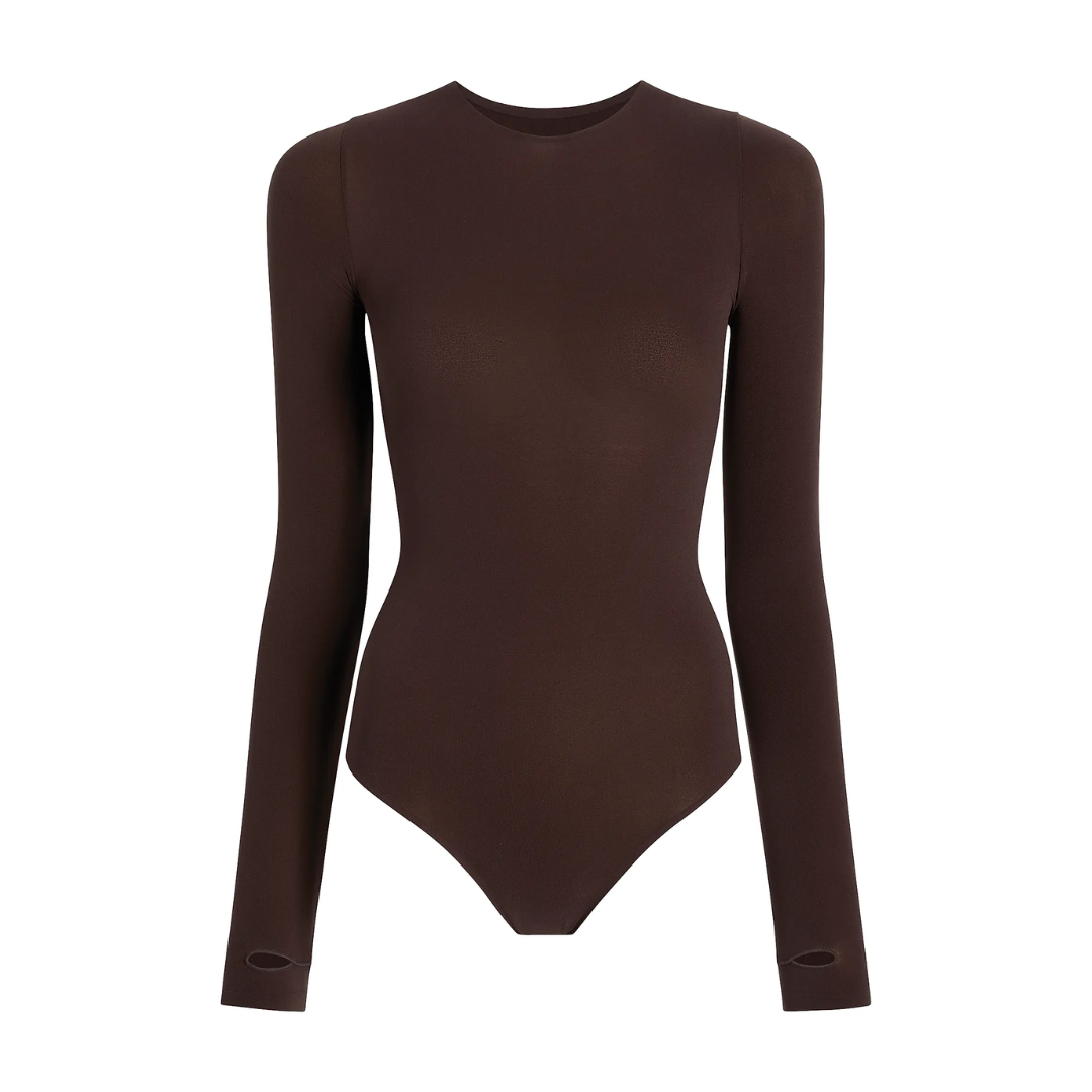 LONG SLEEVE BODYSUIT ESPRESSO