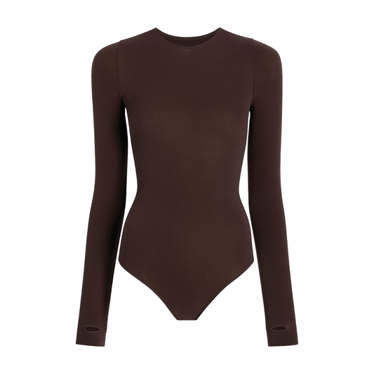 LONG SLEEVE BODYSUIT ESPRESSO