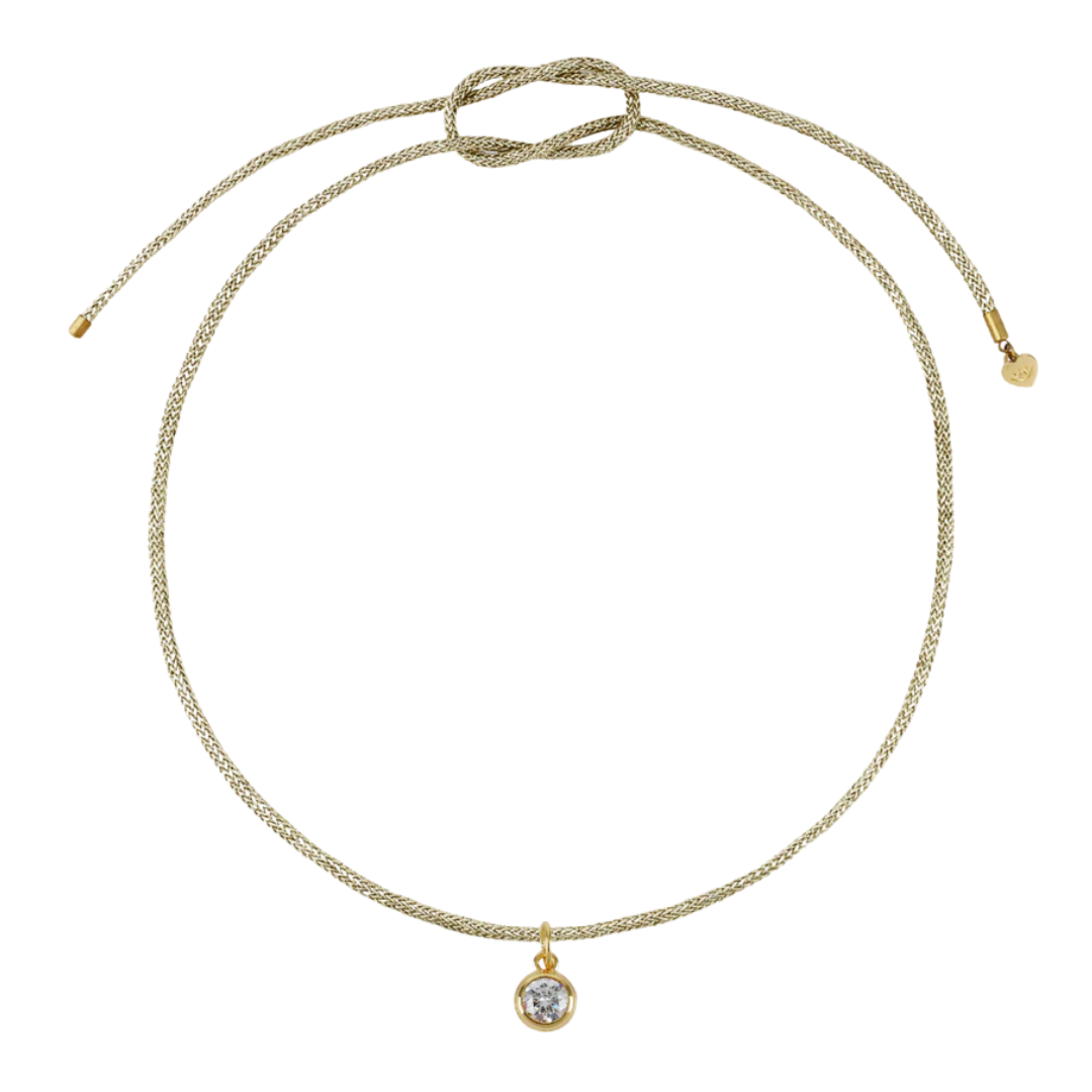 LUREX BEZEL NECKLACE GOLD